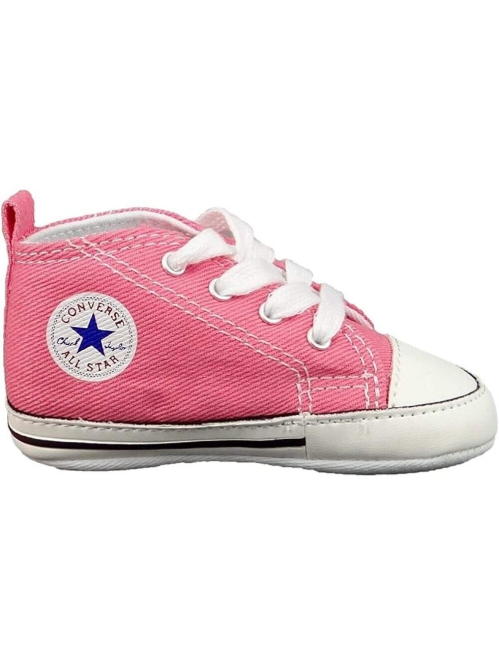 CONVERSE Baby Girl First Star High Top Sneaker NEW Pink Soft Sole Crib Shoes 3